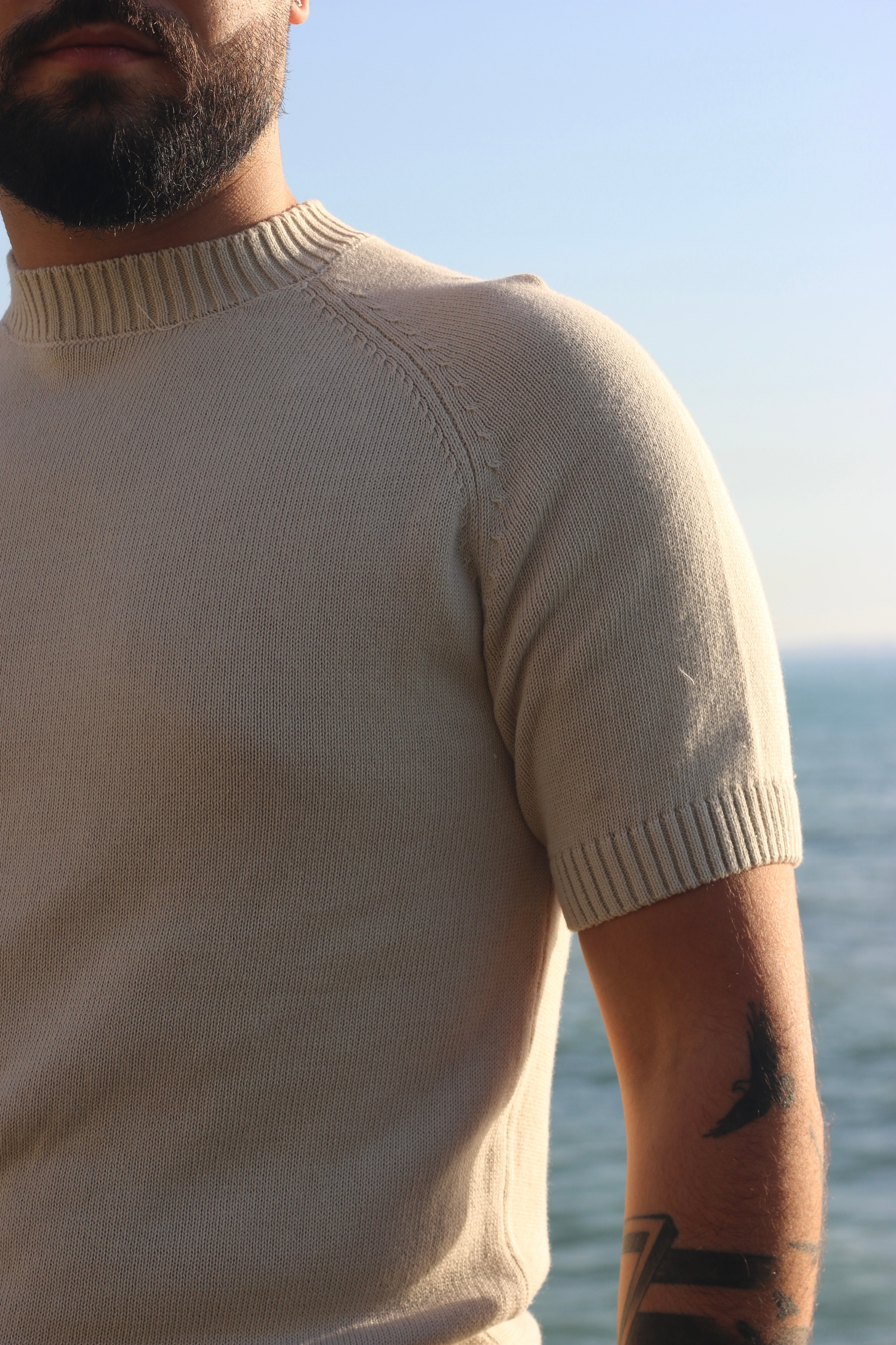 Khaki Knit T-Shirt